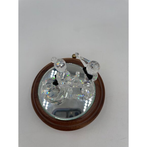Swarovski Crystals  Wedding Couple Figurine Music Box Anniversary Waltz - Picture 7 of 14
